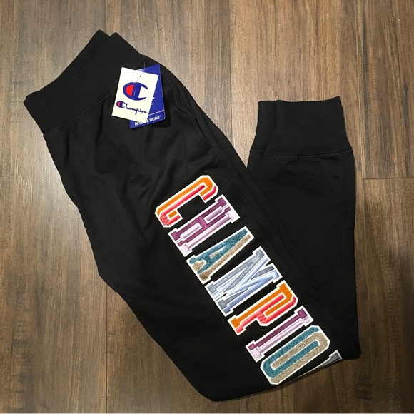 (M) NEW Men's Champion Reserve Weave Black Jogger - Picture 1 of 5